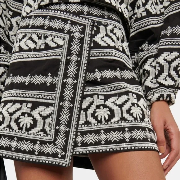JOHANNA ORTIZ - Chaski Embroidered Voile Mini Skirt
